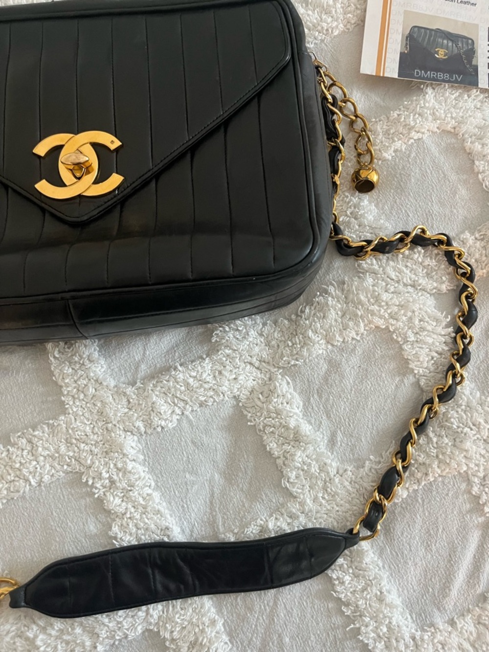 CHANEL Black Quilted Leather Shoulder Bag with Gold CC Emblem - Picture 12 of 15